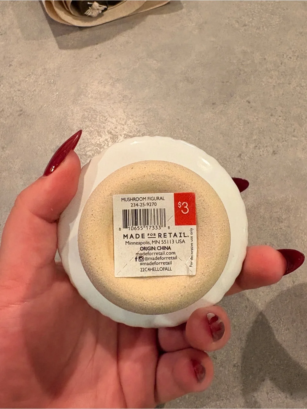 Target Ceramic Mushroom Tea Light Holders in Cream and Tan